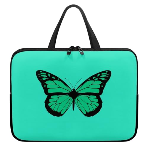 ENEN Wasserdicht Laptoptasche, 3D-Gedrucktes Muster Laptop Taschen Laptop Tasche Business Büro Arbeit Computertasche, Schlanke Notebook Tasche für Herren Frauen (Schmetterling,13’’) von ENEN