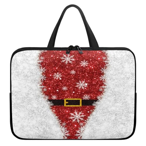 ENEN Wasserdicht Laptoptasche, Weihnachten Drucken Laptop Taschen Laptop Tasche Business Büro Arbeit Computertasche, Schlanke Notebook Tasche für Herren Frauen (Gürtel,17’’) von ENEN