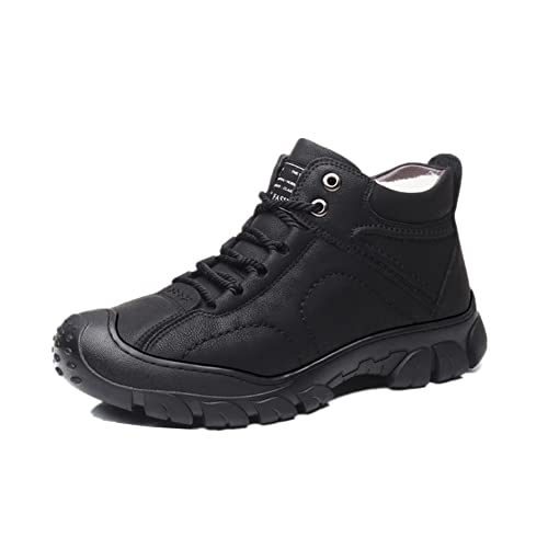 ENEN Winterschuhe Herren Wasserdicht, Warme Gefüttert Schneestiefel Outdoor Pelzfutter Rutschfest Winterstiefel Trekkingschuhe Wanderschuhe Winter Männer Boots Herren von ENEN