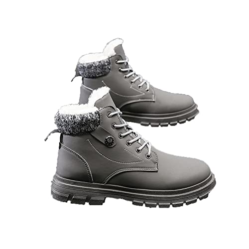 ENEN Winterschuhe Herren Wasserdicht, Warme Gefüttert Schneestiefel Outdoor Pelzfutter Rutschfest Winterstiefel Trekkingschuhe Wanderschuhe Winter Männer Boots von ENEN