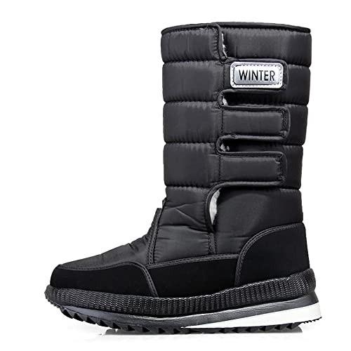 ENEN Winterschuhe Herren Wasserdicht, Warme Gefüttert Schneestiefel Outdoor Pelzfutter Rutschfest Winterstiefel Trekkingschuhe Wanderschuhe Winter Männer Boots von ENEN