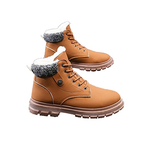 ENEN Winterschuhe Herren Wasserdicht, Warme Gefüttert Schneestiefel Outdoor Pelzfutter Rutschfest Winterstiefel Trekkingschuhe Wanderschuhe Winter Männer Boots von ENEN