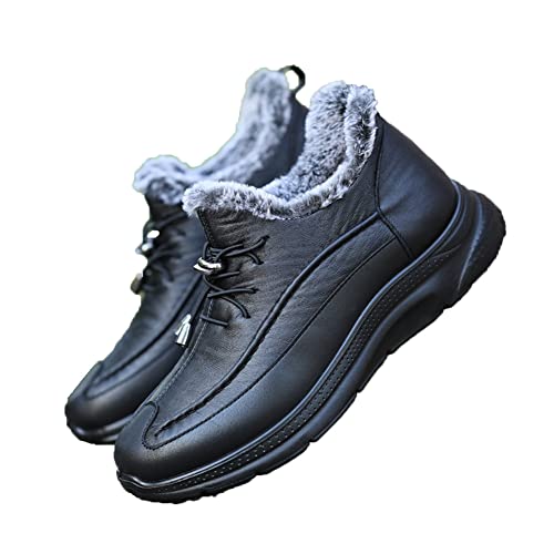 ENEN Winterschuhe Herren Wasserdicht, Warme Gefüttert Schneestiefel Outdoor Pelzfutter Rutschfest Winterstiefel Trekkingschuhe Wanderschuhe Winter Männer Boots von ENEN