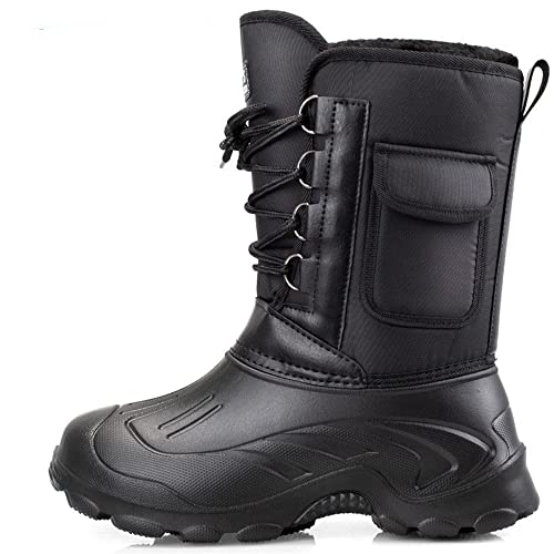 ENEN Winterschuhe Herren Wasserdicht, Warme Gefüttert Schneestiefel Outdoor Pelzfutter Rutschfest Winterstiefel Trekkingschuhe Wanderschuhe Winter Männer Boots von ENEN