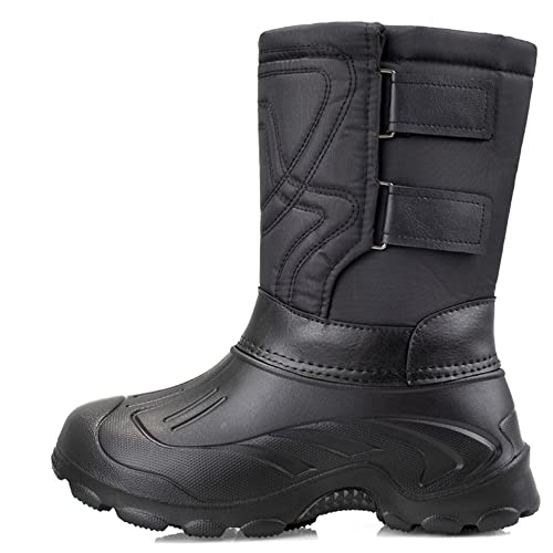 ENEN Winterschuhe Herren Wasserdicht, Warme Gefüttert Schneestiefel Outdoor Pelzfutter Rutschfest Winterstiefel Trekkingschuhe Wanderschuhe Winter Männer Boots von ENEN