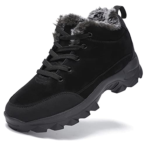 ENEN Winterschuhe Herren Wasserdicht, Wildleder Warme Gefüttert Schneestiefel Outdoor Pelzfutter Rutschfest Winterstiefel Trekkingschuhe Wanderschuhe Winter Männer Boots von ENEN