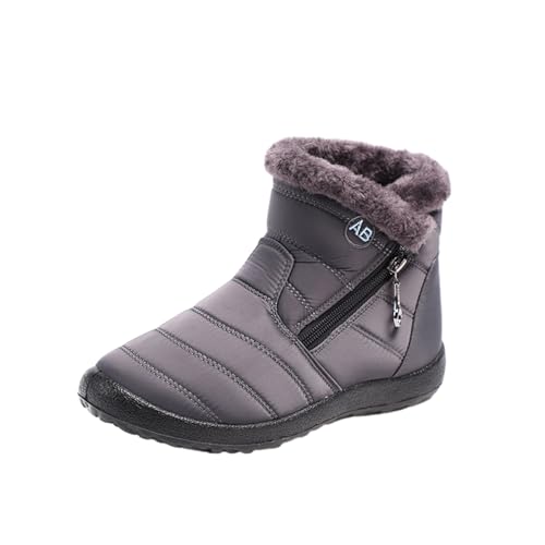 ENEN Winterstiefel Damen Wasserdicht, Winterschuhe Rutschfest Halbhoch Röhre Warme Gefütterte Stiefel Boots Winter Trekkingschuhe für Outdoor von ENEN