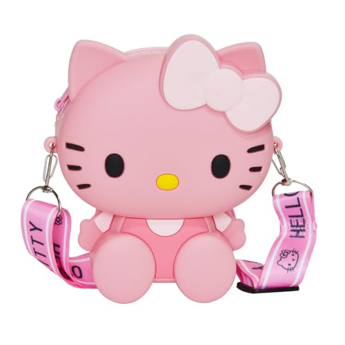 ENENSET Kitty Umhängetasche mit verstellbarem Schultergurt, Handtasche mit Reißverschluss, niedliches Mini-Anime-Kitty-Münzgeldbörse, Pink-Kätzchen, Kittycat von ENENSET