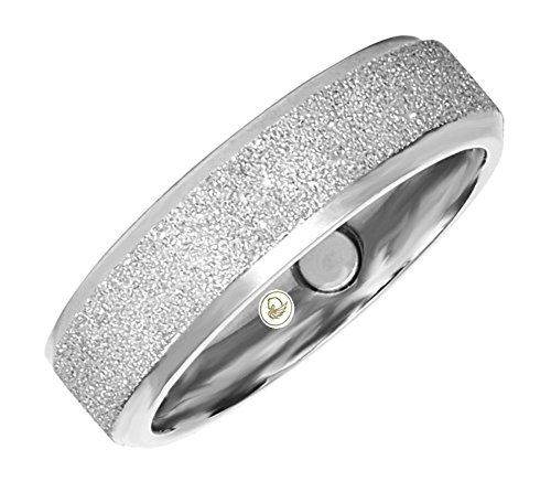 Energetix-4you Fashion Magnetring Vintage 306 Saphire Diamantenstaub breit Silber Positive Power Ring 16 bis 21 Partnerringe Eheringe (22) von Energetix-4you
