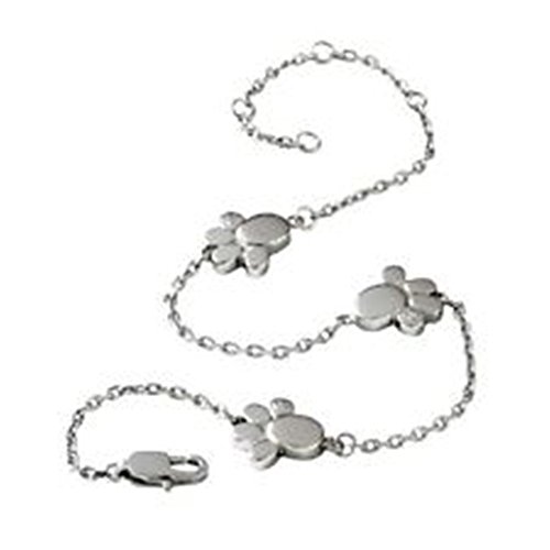 Fußkette Pfote Magnetix Klassik Animal Design 714 Magnetschmuck mit Original Solitaire Crystals tierisch schönes Pfötchen Design auch als Armband tragbar # 2253 von Energetix-4you
