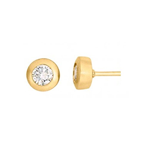 Goldene Magnetschmuck Ohrstecker 24k hartvergoldet Energetix 4you 462P mit funkelndem Swarovski Solitaire Magnetix (1383P) von ENERGETIX-4YOU