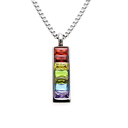 Mischquadrat Swarovski Edelstein Magnetschmuck Kette Brazil Rainbow Multi-Color Set TRINITIX Stern Collection Energetix 4you 9007 Silber von Energetix-4you