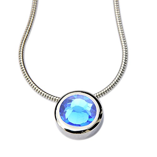 Solitaire Tansanit Saphire blau Energetix 4you 459 Miore Magnet Kettenanhänger Drachenauge hochwertig geschliffener Swarovski Crystal 1788 + Schlangenkette von ENERGETIX-4YOU