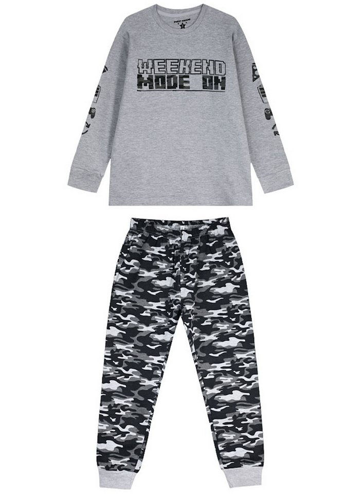 ENERGIERS Pyjama ENERGIERS Jungen Pyjama Schlafanzug hellgrau camouflage (2 tlg) von ENERGIERS