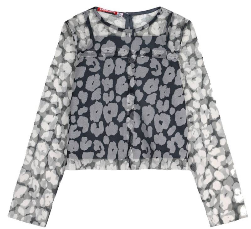 ENERGIERS Spitzenshirt ENERGIERS Bluse Langarm Spitzenshirt anthrazit von ENERGIERS