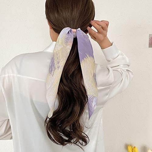 Stilvolle Haarzubehör for Frauen Mädchen, Hochzeitshaarstück Vintage Hair Accessoire, Sommer Chiffon Ribbon Hair Scrunchies Haarbindungen (Style : B) von ENESEA