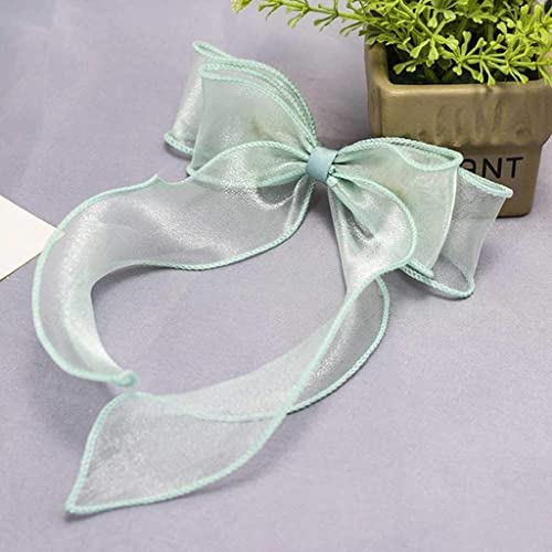 Stylish Hair Accessoires for Frauen Mädchen, Hochzeitshaarstück Vintage Hair Accessoire, 2 PCs Mode Streamer Hair Scrunchies Elastic Hair Band Satin Ribbon Super Fairy Girl (Farbe: a) (Style : C) von ENESEA