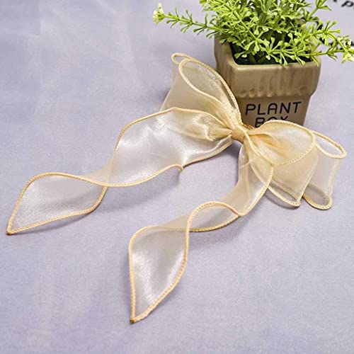 Stylish Hair Accessoires for Frauen Mädchen, Hochzeitshaarstück Vintage Hair Accessoire, 2 PCs Mode Streamer Hair Scrunchies Elastic Hair Band Satin Ribbon Super Fairy Girl (Farbe: a) (Style : D) von ENESEA