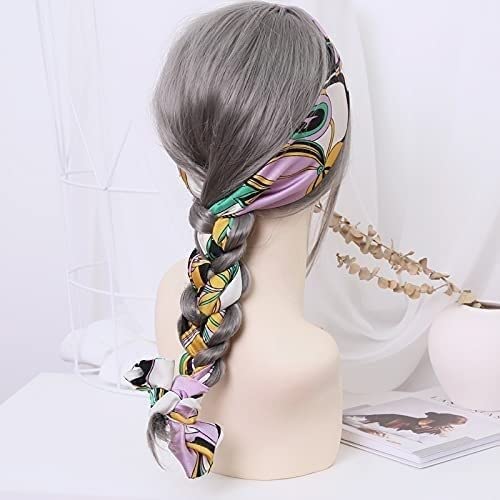 Stylish Hair Accessoires for Frauen Mädchen, Hochzeitshaarstück Vintage Hair Accessoire, 2021 Ins Neue Frauen Vintage Elegant Print Bandanas Schal Lady Sweet Hair Ribbon Stirnband Turban Hairband Mode von ENESEA