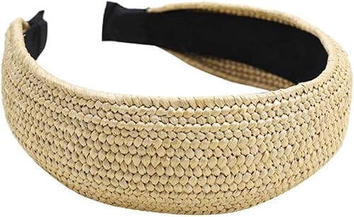 Stylish Hair Accessoires for Frauen Mädchen, Hochzeitshaarstück Vintage Hair Accessoire, Lafite Strohhutstil Stirnband Fashion Elastic Hairband for Frauen und Mädchen (Farbe: B) (Style : A) von ENESEA