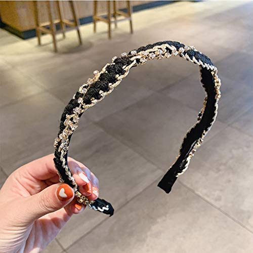 Stylish Hair Accessoires for Frauen Mädchen, Hochzeitshaarstück Vintage Hair Accessoire, Retro -Haarband Leichtes Strassnetz rotes Haar Band Presse Haarnadel Persönlichkeit Süßes einfaches Haarband (F von ENESEA