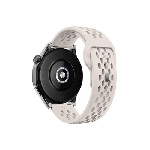 18 mm 20 mm 22 mm Loch Silikonband for Huawei GT5 4 3 GT2 Pro Armband for Garmin Vivoactive4(3-Starlight,18mm) von ENFYUSTR