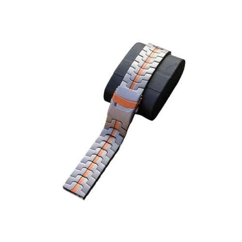 20 mm 22 mm Titan-Uhrenarmband, schwarz-orangefarbenes Armband for Amazfit Active 2 for Garmin Active 6(Titanium orange,22mm) von ENFYUSTR