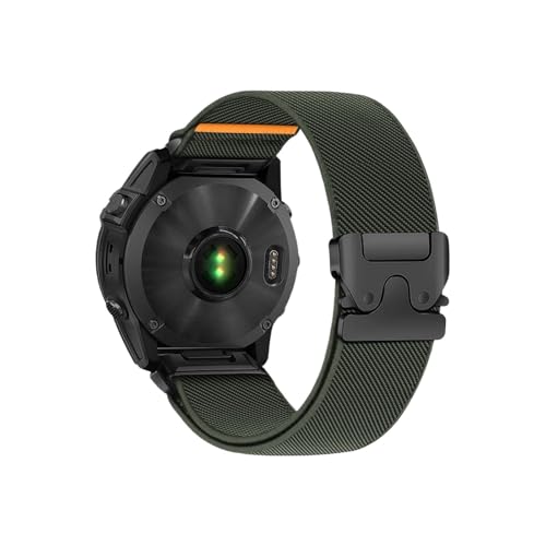 22 mm Quick Fit Strap Nylonarmband for Garmin Fenix 8 7 Pro 7S 6X 6 5X 5Plus Venu 3 Tactix 7 Parachute(Army green,22mm for Fenix 8 47mm) von ENFYUSTR