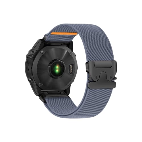 22 mm Quick Fit Strap Nylonarmband for Garmin Fenix 8 7 Pro 7S 6X 6 5X 5Plus Venu 3 Tactix 7 Parachute(Blue gray,22mm for Fenix 8 47mm) von ENFYUSTR