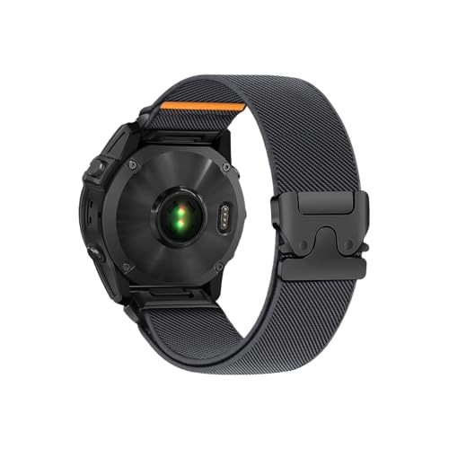 22 mm Quick Fit Strap Nylonarmband for Garmin Fenix 8 7 Pro 7S 6X 6 5X 5Plus Venu 3 Tactix 7 Parachute(Deep gray,22mm for Fenix 8 47mm) von ENFYUSTR