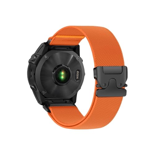 22 mm Quick Fit Strap Nylonarmband for Garmin Fenix 8 7 Pro 7S 6X 6 5X 5Plus Venu 3 Tactix 7 Parachute(Orange,QuickFit 22mm) von ENFYUSTR