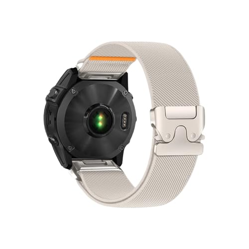 22 mm Quick Fit Strap Nylonarmband for Garmin Fenix 8 7 Pro 7S 6X 6 5X 5Plus Venu 3 Tactix 7 Parachute(Starlight,22mm for Fenix 8 47mm) von ENFYUSTR
