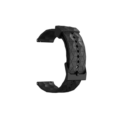 20mm 22mm Football Pattern Strap For Samsung Galaxy Watch for Polar Vantage for Honor Magic Watch Belt(Black,20MM Universal) von ENFYUSTR