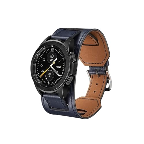 ENFYUSTR 20mm 22mm Leder Gürtel Strap for Huawei Uhr GT4 3 2 2e/4 3Pro Armband for amazfit(Lndigo Blue,for Huawei Watch GT2 Pro) von ENFYUSTR