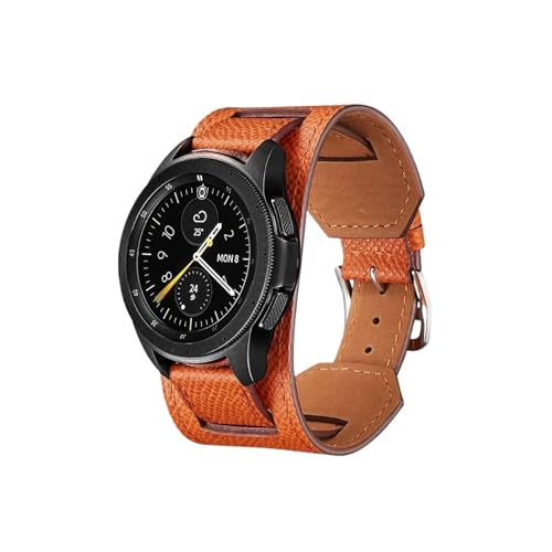 ENFYUSTR 20mm 22mm Leder Gürtel Strap for Huawei Uhr GT4 3 2 2e/4 3Pro Armband for amazfit(Orange,for Huawei Watch 4 4 Pro) von ENFYUSTR