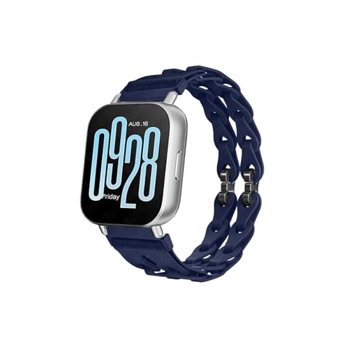 ENFYUSTR Kettenarmband passend for Redmi Watch 5 Active 5 Lite, Silikonarmband passend for Xiaomi Redmi 3 Active 3 Lite, Ersatzarmband 22 mm(Midnight blue,For Redmi 3 Lite) von ENFYUSTR