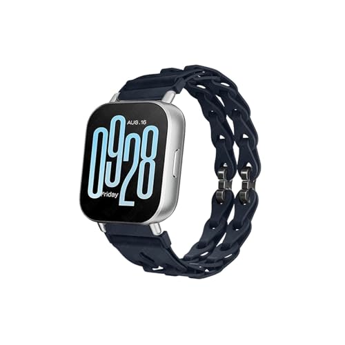 ENFYUSTR Kettenarmband passend for Redmi Watch 5 Active 5 Lite, Silikonarmband passend for Xiaomi Redmi 3 Active 3 Lite, Ersatzarmband 22 mm(Midnnight,For Redmi 3 Lite) von ENFYUSTR
