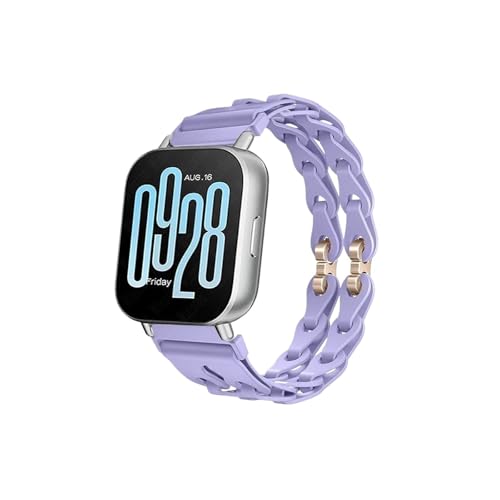 ENFYUSTR Kettenarmband passend for Redmi Watch 5 Active 5 Lite, Silikonarmband passend for Xiaomi Redmi 3 Active 3 Lite, Ersatzarmband 22 mm(Purple,for Redmi 5 Active) von ENFYUSTR