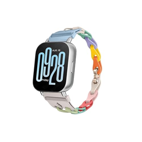 ENFYUSTR Kettenarmband passend for Redmi Watch 5 Active 5 Lite, Silikonarmband passend for Xiaomi Redmi 3 Active 3 Lite, Ersatzarmband 22 mm(Slim Macaroon,for Redmi 3 Lite) von ENFYUSTR