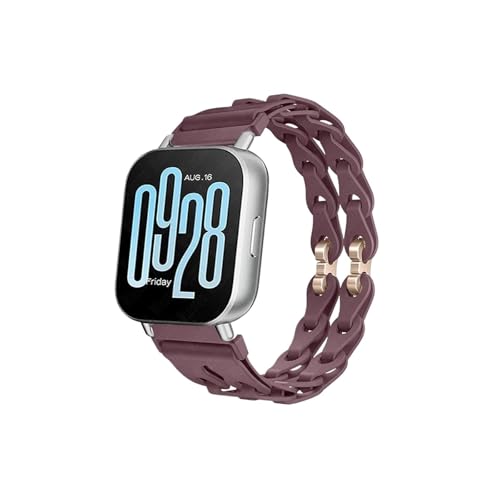 ENFYUSTR Kettenarmband passend for Redmi Watch 5 Active 5 Lite, Silikonarmband passend for Xiaomi Redmi 3 Active 3 Lite, Ersatzarmband 22 mm(Smoke,For Redmi 5 Active) von ENFYUSTR