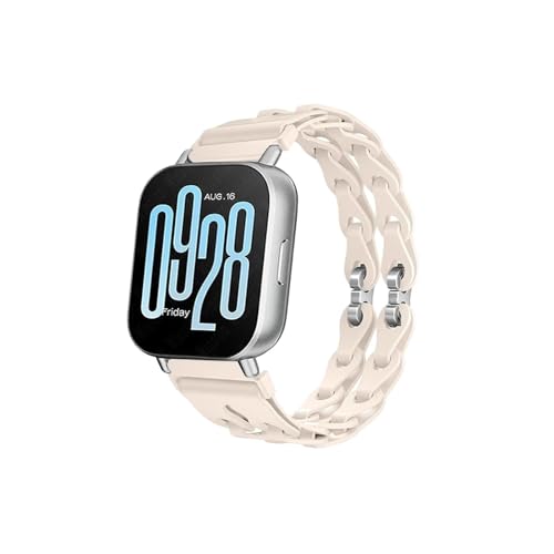 ENFYUSTR Kettenarmband passend for Redmi Watch 5 Active 5 Lite, Silikonarmband passend for Xiaomi Redmi 3 Active 3 Lite, Ersatzarmband 22 mm(Starlight,For Redmi 5 Active) von ENFYUSTR