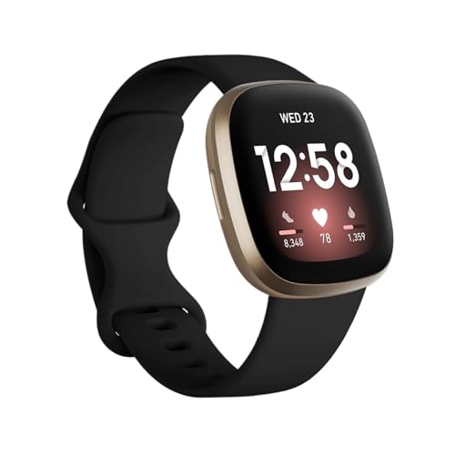 ENFYUSTR Sport-Silikonarmband for Fitbit Versa 4 3 Sense 2 Band(Black,FOR FITBIT VERSA 3_S (5.5-6.7INCH)) von ENFYUSTR