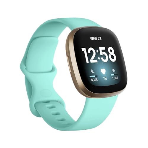 ENFYUSTR Sport-Silikonarmband for Fitbit Versa 4 3 Sense 2 Band(Mint Green,for Fitbit Versa 4_S (5.5-6.7INCH)) von ENFYUSTR