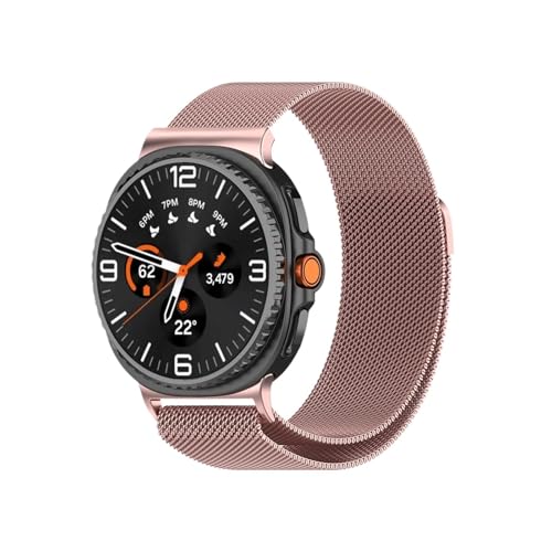 Selbstansaugendes Milan-Metallarmband passend for Samsung Galaxy Watch 8 Classic/Watch7 Ultra 47 mm(Rose pink,For Galaxy Watch 7 Ultra) von ENFYUSTR