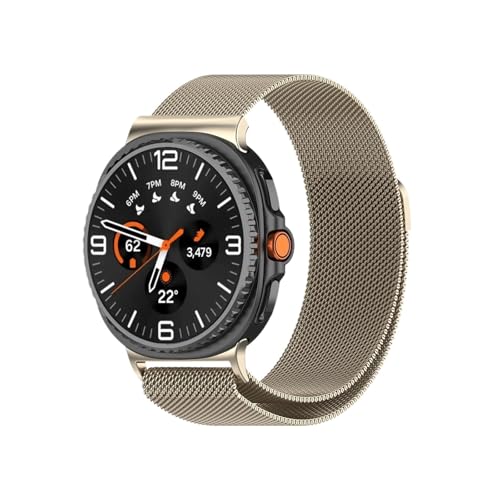 Selbstansaugendes Milan-Metallarmband passend for Samsung Galaxy Watch 8 Classic/Watch7 Ultra 47 mm(Starlight,For Galaxy watch 8 40mm) von ENFYUSTR