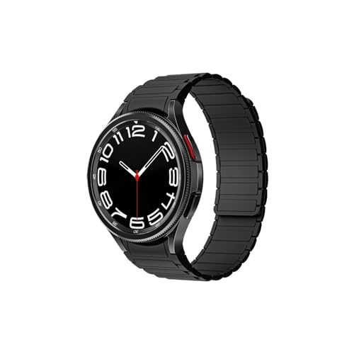 ENFYUSTR Silikonarmband passend for Samsung Galaxy Watch 7 6 5 4 45 mm 44 mm 6 Classic No Gaps Armband passend for Watch 7 6 40 mm 47 mm 43 mm Gürtel(Black,for Watch 6 Classic) von ENFYUSTR