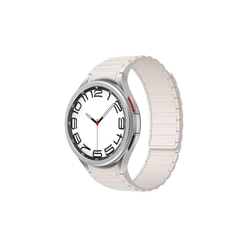 ENFYUSTR Silikonarmband passend for Samsung Galaxy Watch 7 6 5 4 45 mm 44 mm 6 Classic No Gaps Armband passend for Watch 7 6 40 mm 47 mm 43 mm Gürtel(Starlight,for Watch 4 Classic) von ENFYUSTR