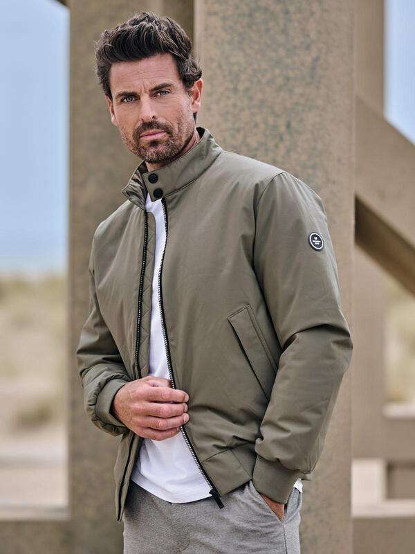 ENGBERS GERMANY Herren Blouson aus Funktionsware Grün regular uni Stehkragen von ENGBERS GERMANY