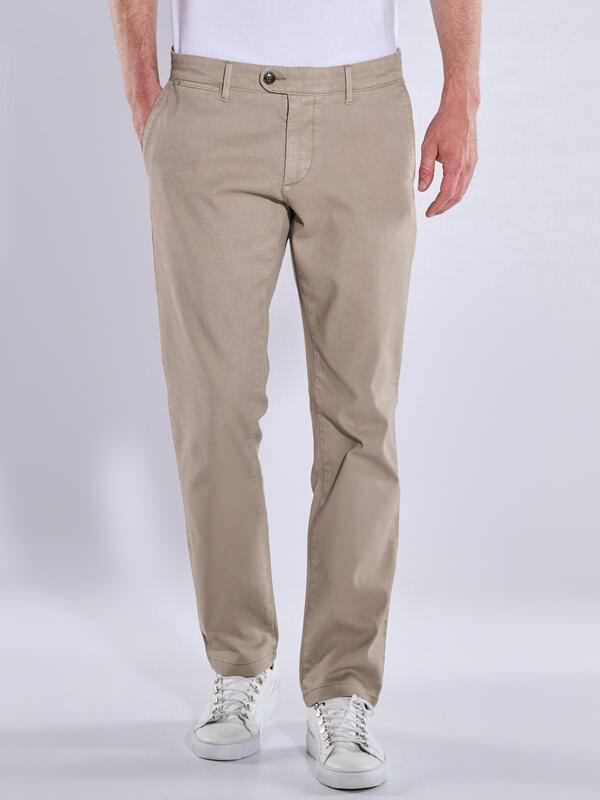 ENGBERS GERMANY Herren Chino mit Tencel-Anteil Beige regular uni von ENGBERS GERMANY