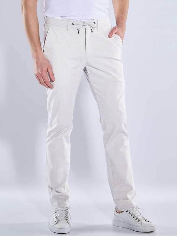 ENGBERS GERMANY Herren Chino mit Tunnelzug Beige regular uni von ENGBERS GERMANY